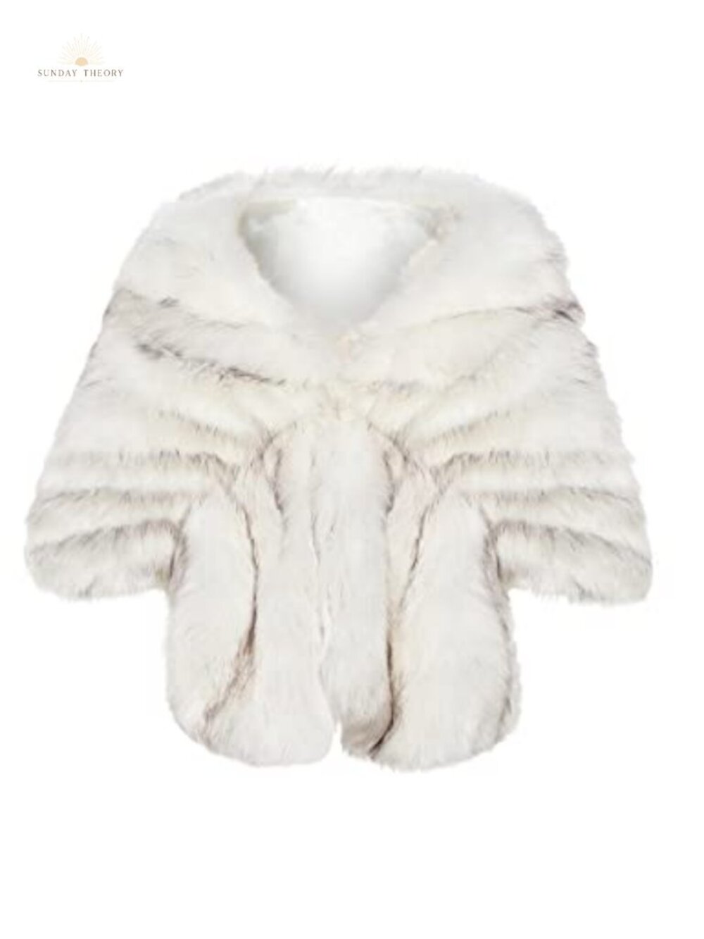 Faux Fur Collar Wrap Shawl Evening Cape Winter Cover Up Cloak